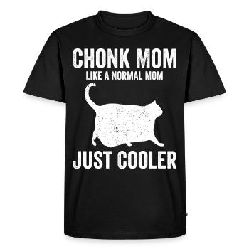 Chonk Meme Cat - Men's Premium Organic T-Shirt - black - Front - Nico (187cm)