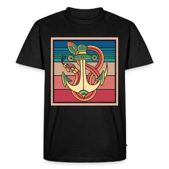 Ancre de serpent Serpents venimeux Serpents - T-shirt Premium bio Homme - noir - Devant - Nico (187cm)