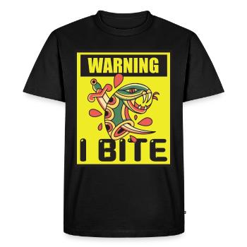 Morsures Serpent Rétro Serpents Serpents venimeux - T-shirt Premium bio Homme - noir - Devant - Nico (187cm)