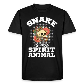 Animal Serpent Serpents Venimeux Serpents - T-shirt Premium bio Homme - noir - Devant - Nico (187cm)