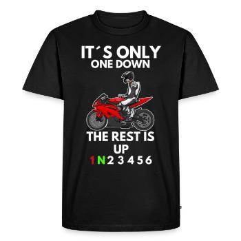 Moto Lifestyle / Moto / Moto motard - T-shirt Premium bio Homme - noir - Devant - Nico (187cm)