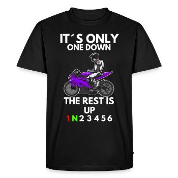Moto Lifestyle / Moto / Moto motard - T-shirt Premium bio Homme - noir - Devant - Nico (187cm)