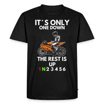 Moto Lifestyle / Moto / Moto motard - T-shirt Premium bio Homme - noir - Devant - Nico (187cm)
