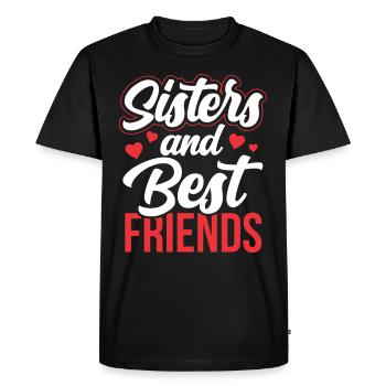 Sisters and Best Friends Team Sister Freund - Men's Premium Organic T-Shirt - black - Front - Nico (187cm)