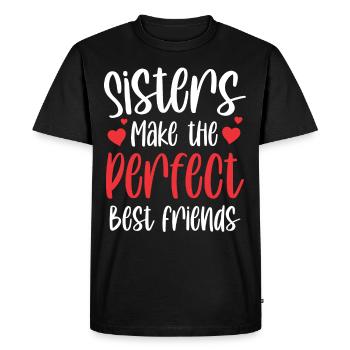 Sisters are the perfect best friends team - Men's Premium Organic T-Shirt - black - Front - Nico (187cm)