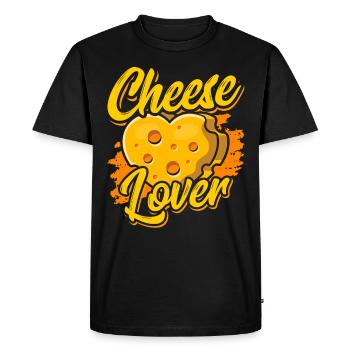 Amateurs de fromage Les amateurs de fromage adorent les dictons doux - T-shirt Premium bio Homme - noir - Devant - Nico (187cm)