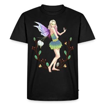 Nature Fantaisie Conte de fées Enfants Enfant - T-shirt Premium bio Homme - noir - Devant - Nico (187cm)