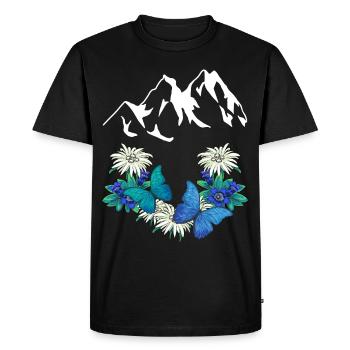 Austria Switzerland Dolomites Salzburg South Tyrol Alm - Men's Premium Organic T-Shirt - black - Front - Nico (187cm)
