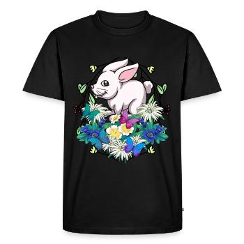 Early Spring Rabbit Easter Rabbit Child - Men's Premium Organic T-Shirt - black - Front - Nico (187cm)