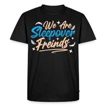 We are overnight friends party overnight - Men's Premium Organic T-Shirt - black - Front - Nico (187cm)