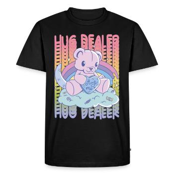 Hug Me Cute Teddy Rainbow Love Hug Dealer Cute Ted - T-shirt Premium bio Homme - noir - Devant - Nico (187cm)