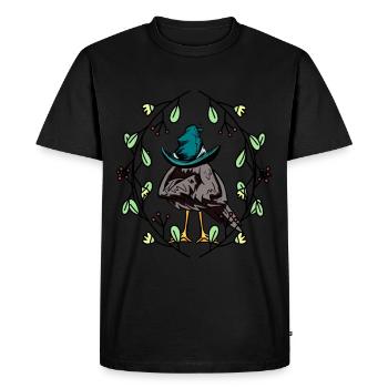Early Spring Raven Crow Sleepy Hat Spring - Men's Premium Organic T-Shirt - black - Front - Nico (187cm)