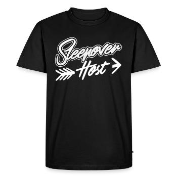 Hôtes pour la nuit Passez la nuit - T-shirt Premium bio Homme - noir - Devant - Nico (187cm)