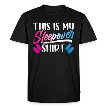C’est ma soirée pyjama pour rester - T-shirt Premium bio Homme - noir - Devant - Nico (187cm)