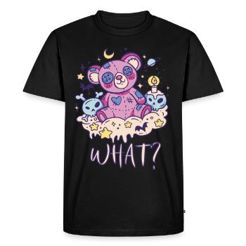Drôle de cauchemar de crâne en peluche, hein? Meurtrier - T-shirt Premium bio Homme - noir - Devant - Nico (187cm)
