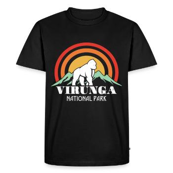 Parc National des Virunga-Souvenir-Gorille-Afrique-Congo - T-shirt Premium bio Homme - noir - Devant - Nico (187cm)