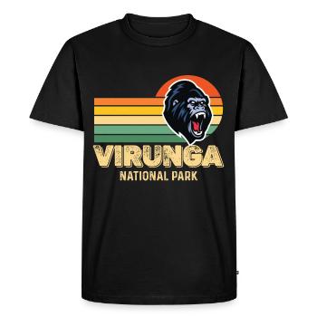 Parc National des Virunga Safari Gorille Afrique Congo S - T-shirt Premium bio Homme - noir - Devant - Nico (187cm)