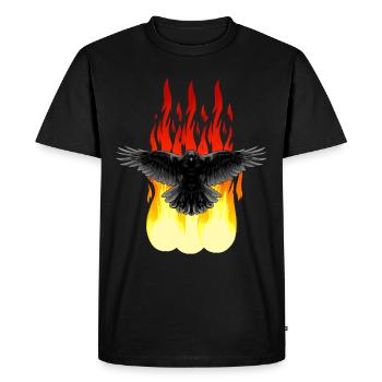 Feu de Corbeau Rituel spirituel occulte Satan Horreur - T-shirt Premium bio Homme - noir - Devant - Nico (187cm)
