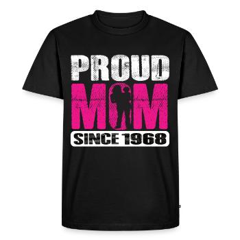 Proud Mom Since 1968 - Men's Premium Organic T-Shirt - black - Front - Nico (187cm)
