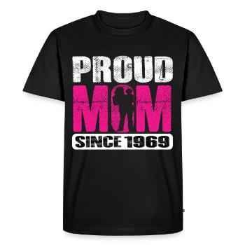 Proud Mom Since 1969 - Men's Premium Organic T-Shirt - black - Front - Nico (187cm)