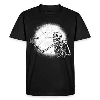 Squelette Halloween Darts Darts Darts Joueur - T-shirt Premium bio Homme - noir - Devant - Nico (187cm)