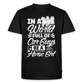 Rider Sayings Rider Horses - Men's Premium Organic T-Shirt - black - Front - Nico (187cm)