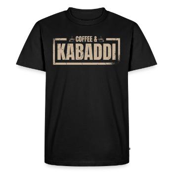 Café et Kabaddi Sports indiens Inde Kabaddi - T-shirt Premium bio Homme - noir - Devant - Nico (187cm)