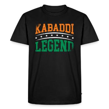 Kabaddi légende sport indien Inde - T-shirt Premium bio Homme - noir - Devant - Nico (187cm)