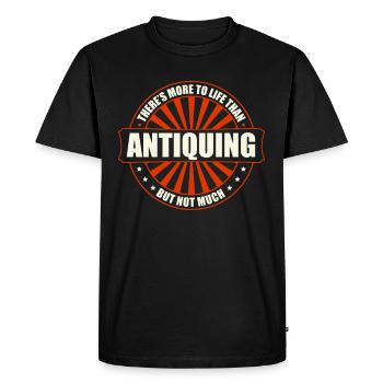 Antique junkie collectionneur d’antiquités - T-shirt Premium bio Homme - noir - Devant - Nico (187cm)