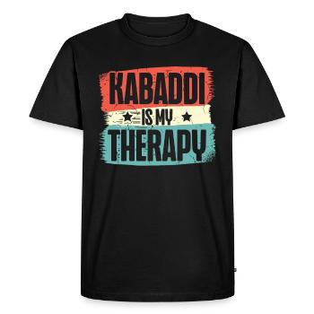 Kabaddi is my therapy Indian Sports India - Men's Premium Organic T-Shirt - black - Front - Nico (187cm)