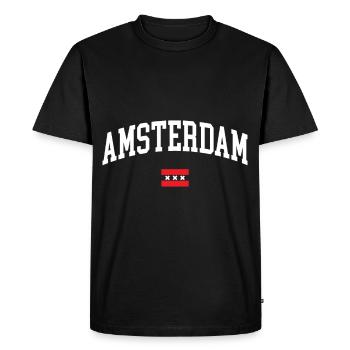 Amsterdam souvenir dutch dutch to - T-shirt Premium bio Homme - noir - Devant - Nico (187cm)