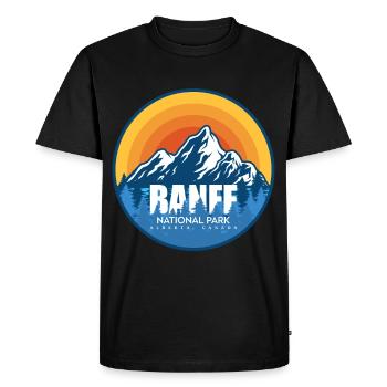 Parc national Banff Alberta Canada Souvenir - T-shirt Premium bio Homme - noir - Devant - Nico (187cm)