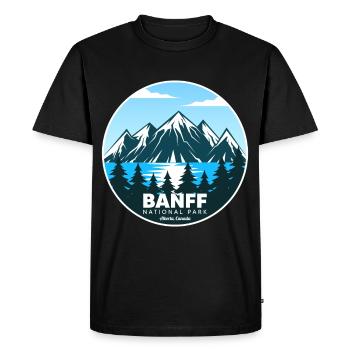 Parc national Banff Alberta Lake Canada Souvenir - T-shirt Premium bio Homme - noir - Devant - Nico (187cm)