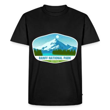 Parc national Banff Canada Alberta Souvenir Randonnée pédestre - T-shirt Premium bio Homme - noir - Devant - Nico (187cm)