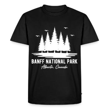 Parc national du Canada Banff Alberta Randonnée souvenir - T-shirt Premium bio Homme - noir - Devant - Nico (187cm)
