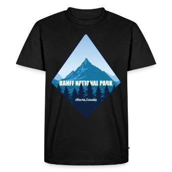 Parc national du Canada Alberta Banff Souvenir Randonnée - T-shirt Premium bio Homme - noir - Devant - Nico (187cm)