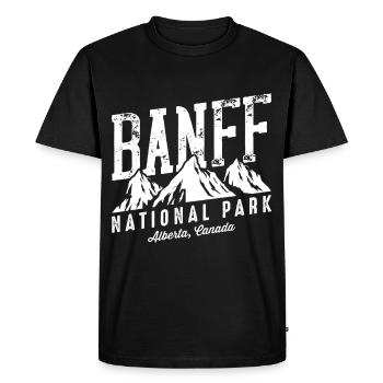 Randonnées Canada Parc national Banff Souvenir Alb - T-shirt Premium bio Homme - noir - Devant - Nico (187cm)