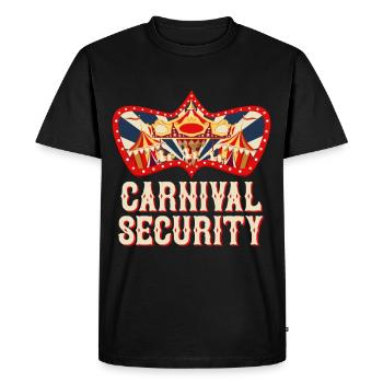 Carnaval Sécurité Anniversaire Cirque Outfit Karneva - T-shirt Premium bio Homme - noir - Devant - Nico (187cm)