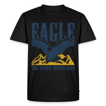 Eagle Nature Fauconnerie de montagne Oiseaux de proie Faucon autour des palombes - T-shirt Premium bio Homme - noir - Devant - Nico (187cm)