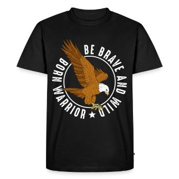 Eagle Falconry Hawk Goshawk Bird lover - Men's Premium Organic T-Shirt - black - Front - Nico (187cm)