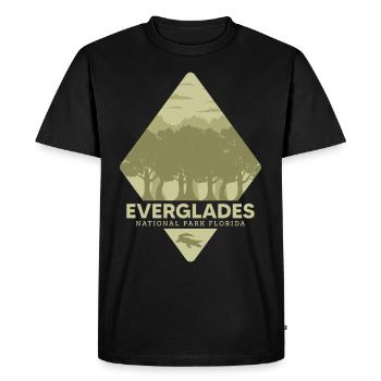 Crocodile du parc national tropical des Everglades en Floride - T-shirt Premium bio Homme - noir - Devant - Nico (187cm)