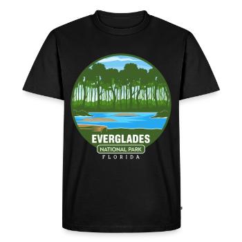 Everglades National Park Florida Hiking Crocodile - Men's Premium Organic T-Shirt - black - Front - Nico (187cm)
