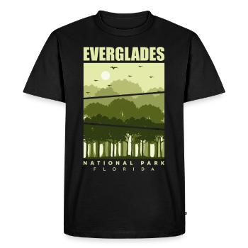 Florida Everglades National Park Souvenir Wanderkr - Men's Premium Organic T-Shirt - black - Front - Nico (187cm)