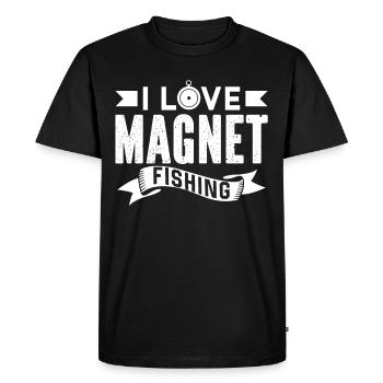 I love magnet fishing magnet fishing - Men's Premium Organic T-Shirt - black - Front - Nico (187cm)