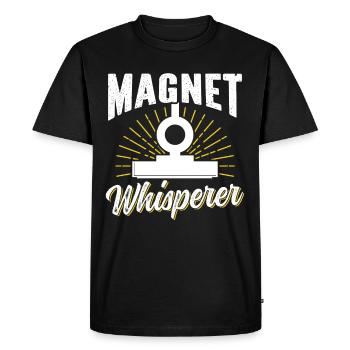 Magnet Whisperer Magnet Fisherman Magnet Fishing - Men's Premium Organic T-Shirt - black - Front - Nico (187cm)