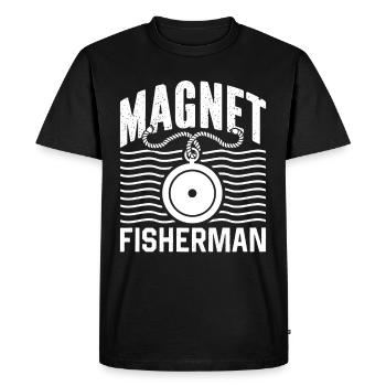 Magnet Magnetic Fishing Magnet Fish - Men's Premium Organic T-Shirt - black - Front - Nico (187cm)