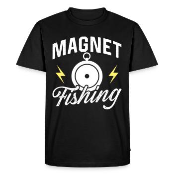 Magnet fishing Magnet - Men's Premium Organic T-Shirt - black - Front - Nico (187cm)