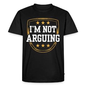 Je ne discute pas d’argument - T-shirt Premium bio Homme - noir - Devant - Nico (187cm)