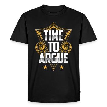Time to argue lawyer argument - Men's Premium Organic T-Shirt - black - Front - Nico (187cm)