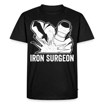 Iron Surgeon Welder Welding - Men's Premium Organic T-Shirt - black - Front - Nico (187cm)